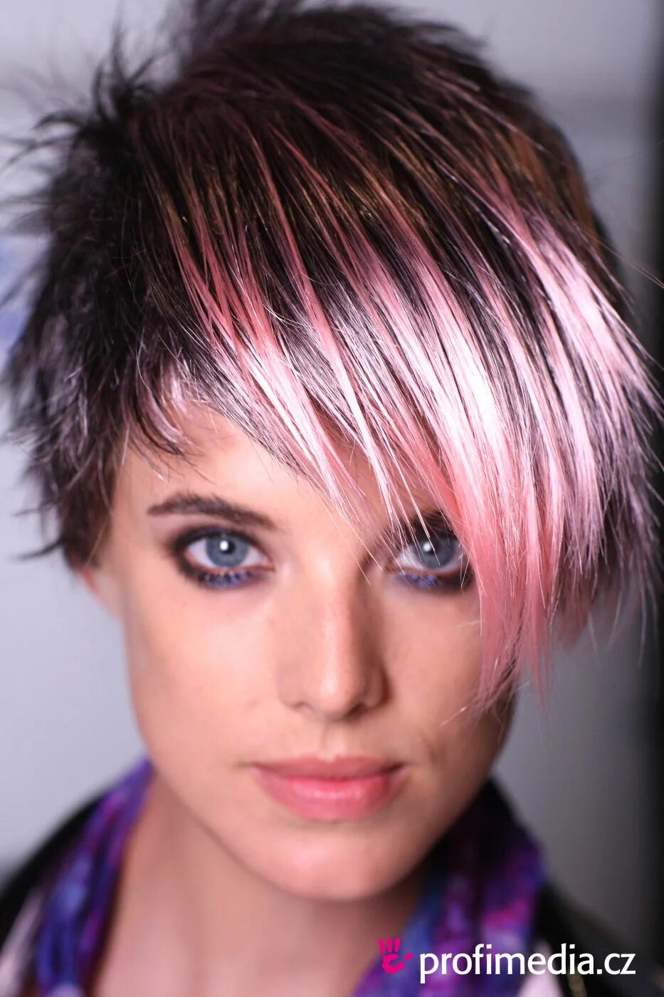 My platinum blonde, purple roots, undercut pixie ☺ love love love this color!! R