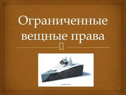 Ограниченные вещные