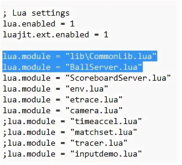 Lua module not found. A lua in module present.
