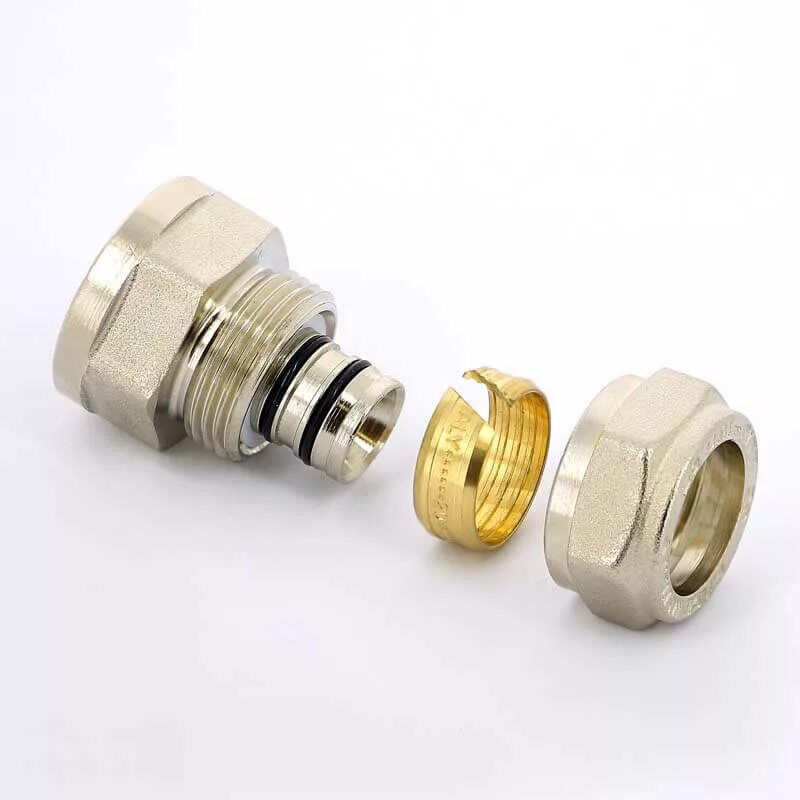 Фитинг соединитель. Фитинг обжим – резьба муфта uni-fitt 662n7300 20x3/4&quot;. обжимная муфта - н 16х1/2 никелированная uni-fitt 662n6200. фитинг обжим – резьба муфта uni-fitt 661n6200 16x1/2&quot;. фитинг обжим – резьба муфта uni-fitt 661n6300 16x3/4&quot;.