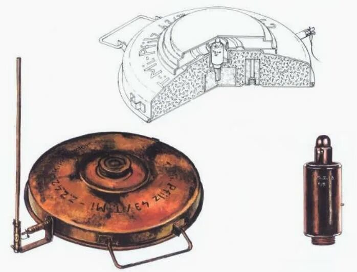 Мина 1 43. Взрыватель немецкой противотанковой мины. Взрыватель от противотанковой мины. Противотанковые мины Германии 1933-1945. Взрыватель TMI 43.