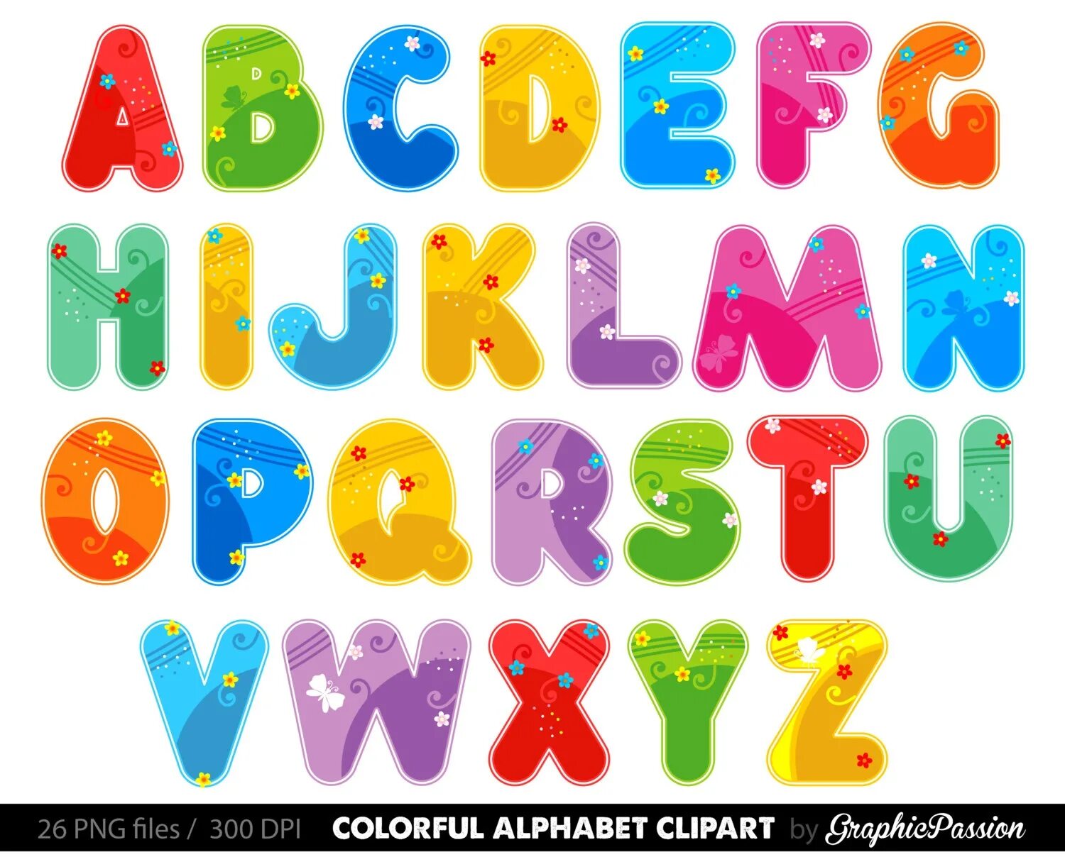 Детский латынь. Красивые буквы алфавита. Красивые детские буквы. Красивые разноцветные буквы. Яркие красочные буквы.