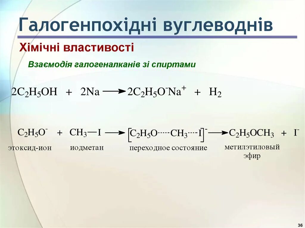 Химические свойства галогеналканов. Строение галогеналканов. Метилэтиловый эфир. Галогеналкан + na.