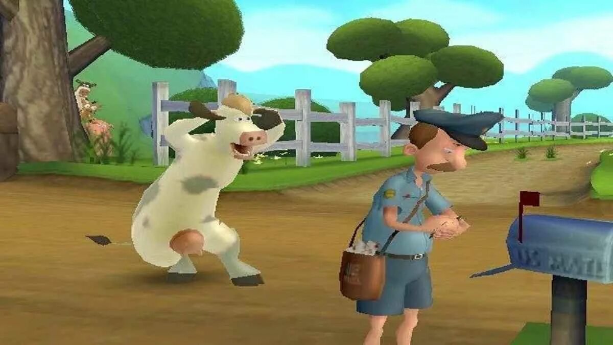 Рога и копыта игра. Игра рога и копыта 2. Игра Бернард корова. Barnyard ps2. Старая игра корова