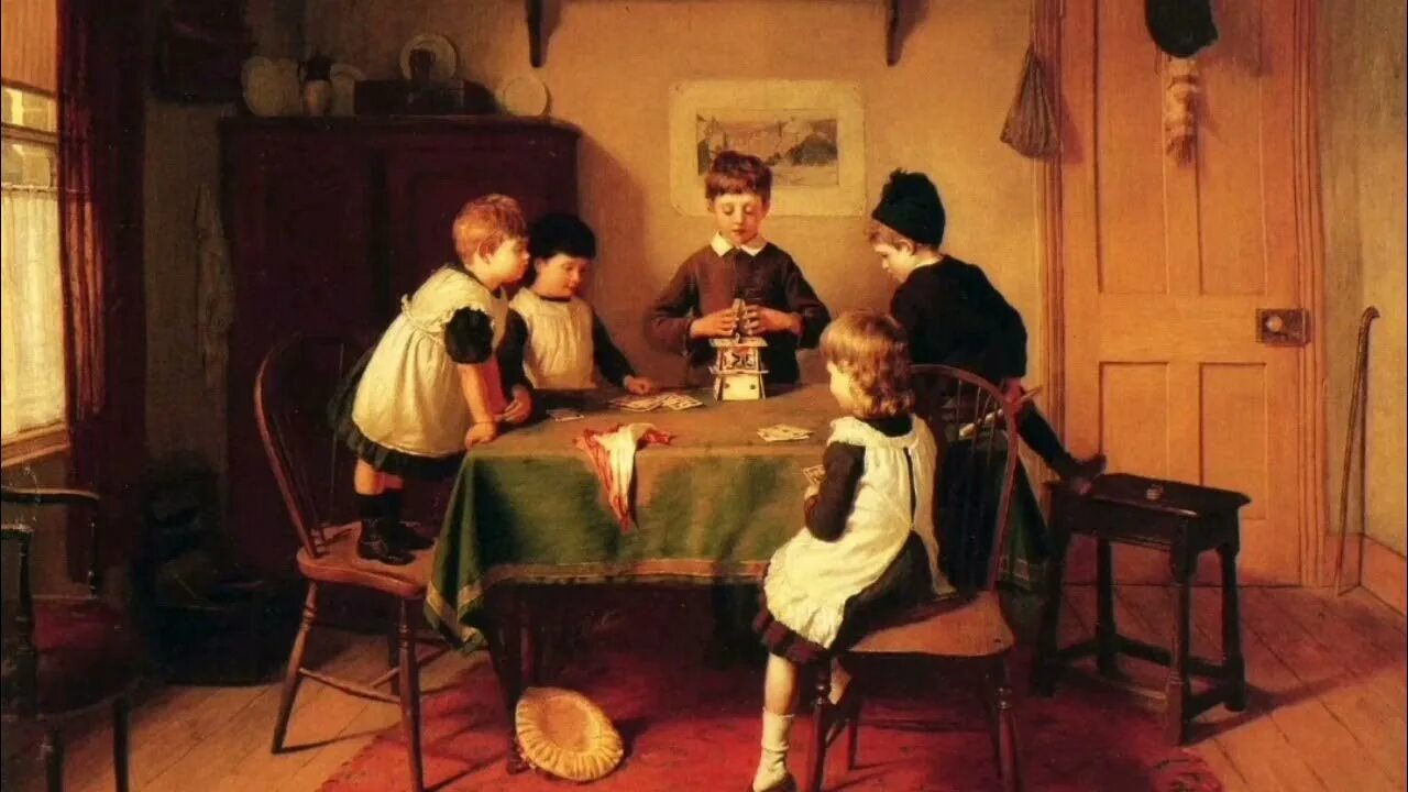 Детвора слушать. Дети играют в карты. Картина на которой дети играют в карты. Мальчик и девочка играют в карты. Джузеппе де Ниттис (Giuseppe de Nittis, 1846-1884), итальянский художник..