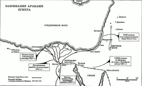 Египетский поход карта
