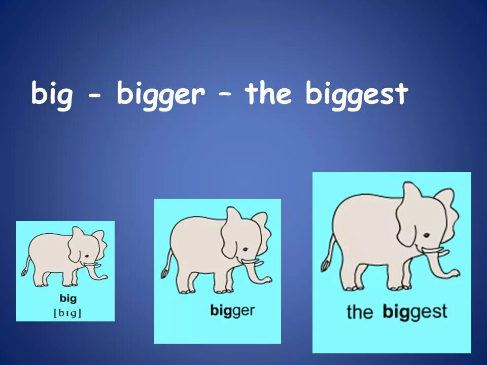 Big bigger the biggest. Английский big bigger biggest. Bigger and bigger примеры. Big Comparative. Wordwall big bigger