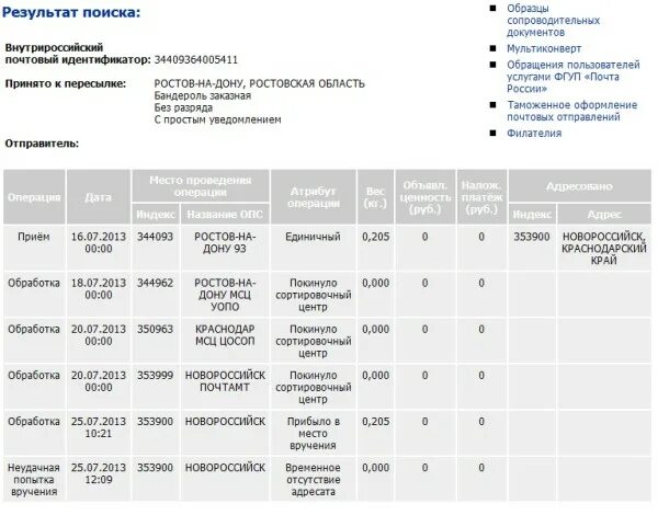 Сколько идет посылка ростов на дону