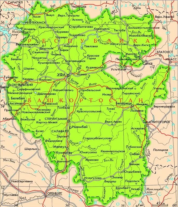 Карта Башкортостана с районами подробная. Карта Башкирии с районами. Карта Башкирии карта автодороги Башкирии. Географическая карта Башкирии. Башкортостан местоположение