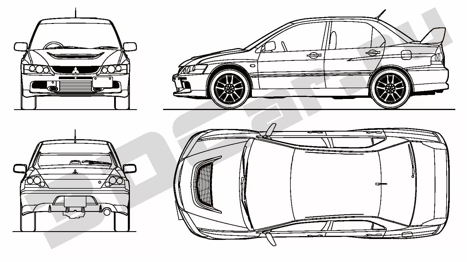 Mitsubishi lancer 9 размеры. Mitsubishi Lancer Evolution 6 чертеж. Mitsubishi Lancer чертеж. Чертёж машины Митсубиси Лансер Эволюшн. Mitsubishi Lancer Evolution 10 чертеж.