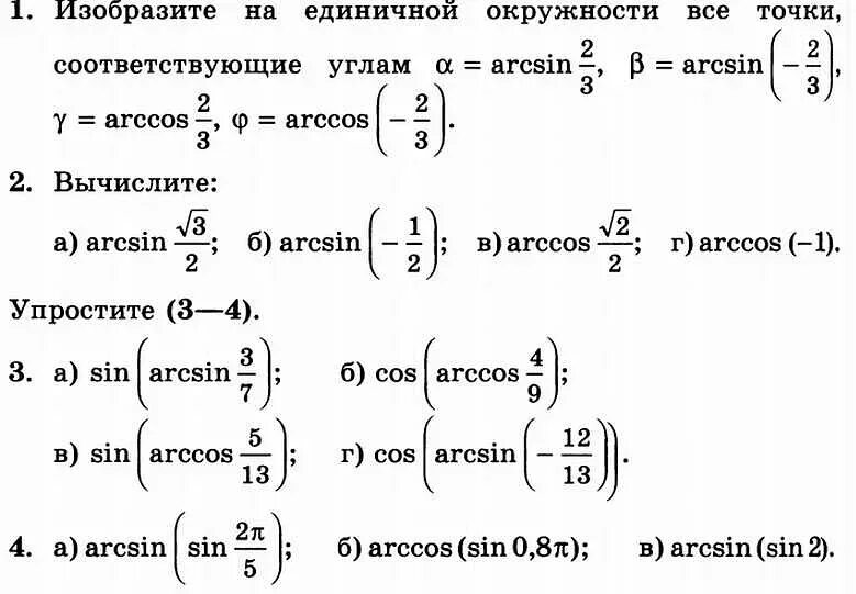Точки соответствующие углу