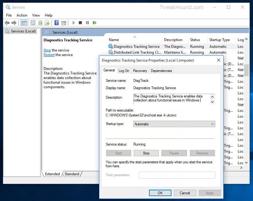 Windows component services