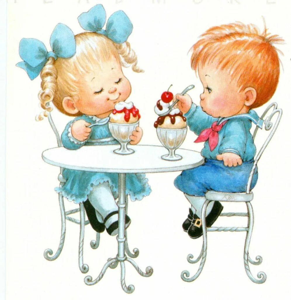 с днем рождения 4 года двойняшкам. открытки с днём рождения двойняшек девочек. иллюстрация дети кушают. поздравительные открытки двойняшек. сдеем рождения двойняшек.