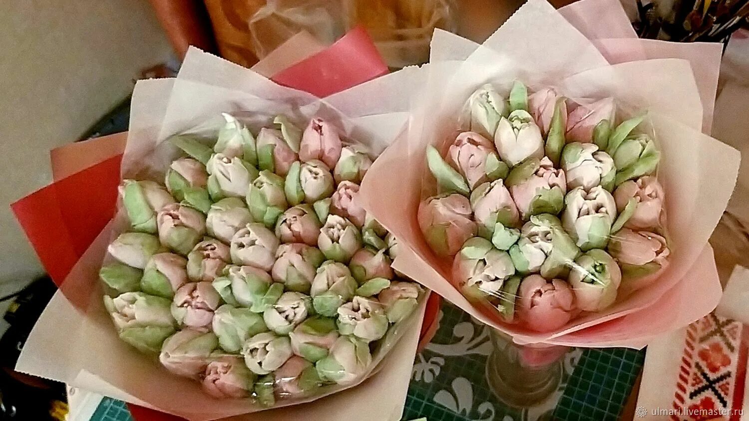 Как сделать зефирные тюльпаны