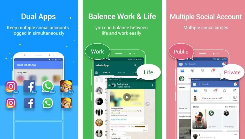 Лучшее приложение для клонирования приложений на андроид. Dual программа что это такое. Gspace приложение. Dual apps. 3.