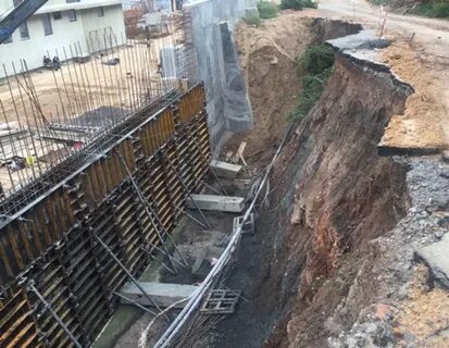 Усиление подпорной стены