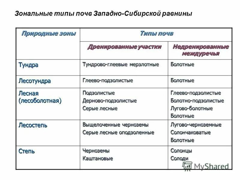 Дайте характеристику природных зон западной сибири