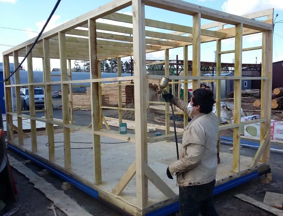 каркас бытового вагончика. блок-контейнер 3х2. каркас бытовки 2. как сделать вагончик. ооо минидом магазин бытовок.