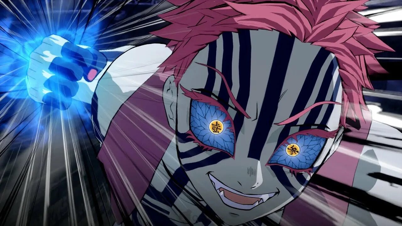 Аказа project slayers. Демон slayer kimetsu akaza. демон аказа клинок рассекающий демонов.