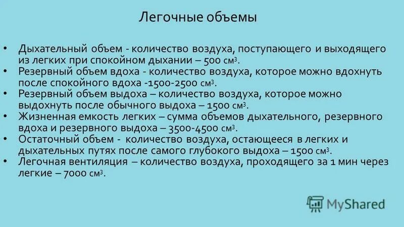 Объем спокойного вдоха