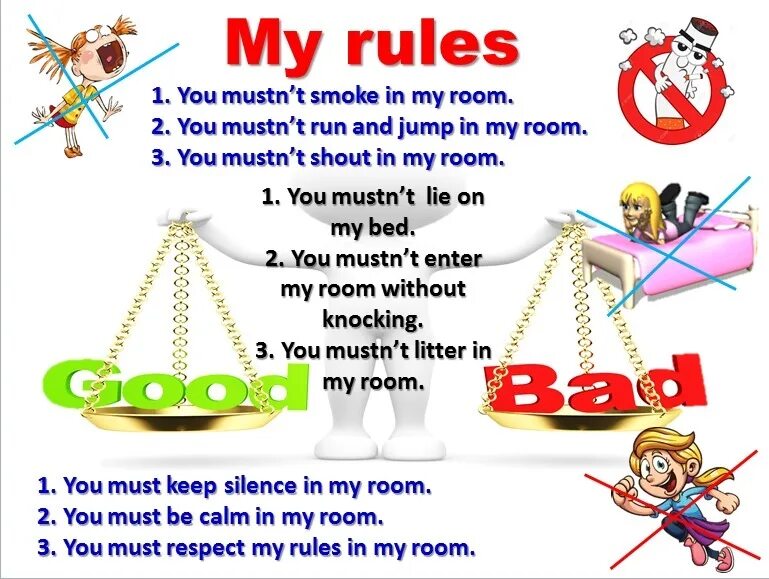 My room rules make a poster write