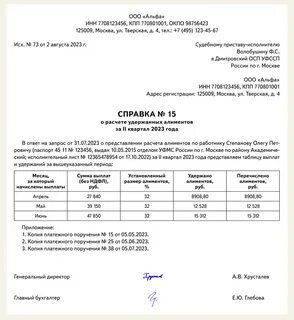 Новые сведения о выплатах