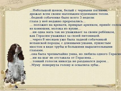 Найти в тексте рассказа муму описание природы