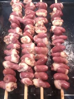 Куриные желудки на мангале рецепт