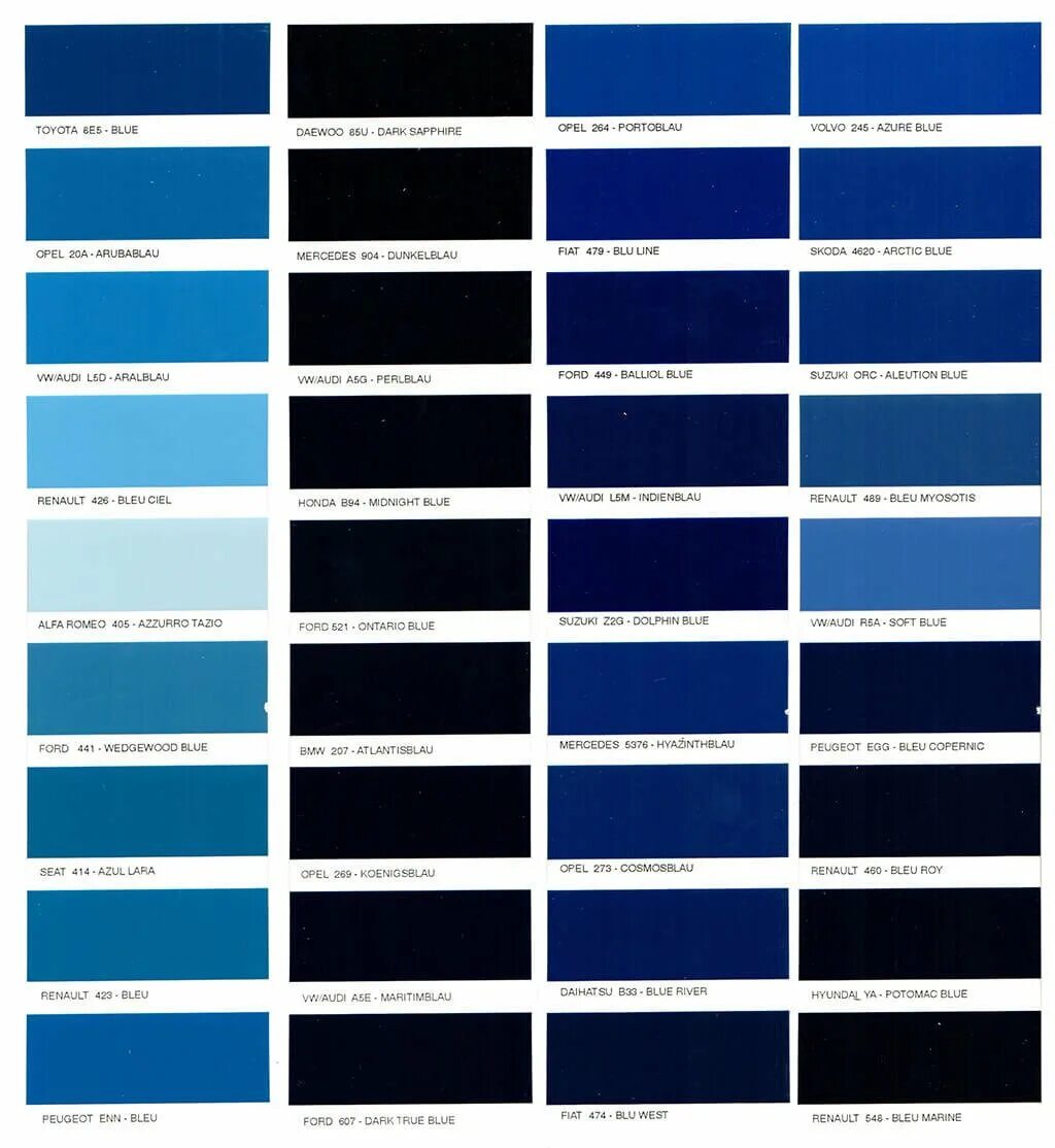 Сине черный цвет название. Автоэмаль Hyundai "Bluish Red", код цвета FW, Базовая 1 л.. Номер краски Дэу Нексия 2012 металлик. Синий цвет код краски Вольво fm. Цвет краски Балтика металлик 420.