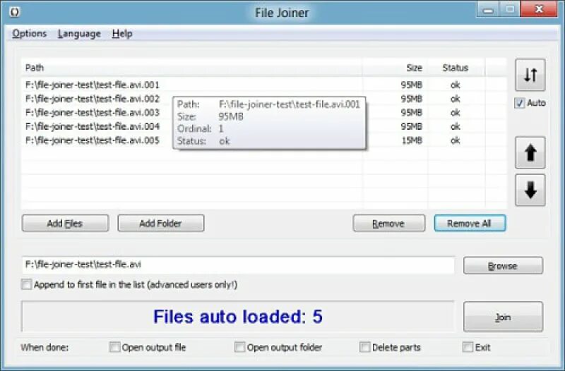 Load files com. File Joiner. Joiner склейка файлов. Переводчик Joiner. Joiner часы.