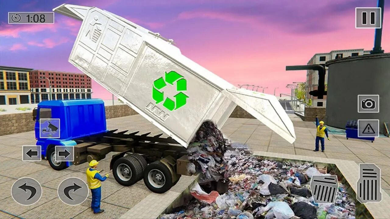 Garbage Truck Simulator. Симулятор мусорки игра. Мусоровоз 3d. Мусорный автомобиль 3d.