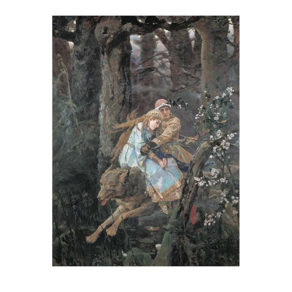 Сказки в живописи русских художников. Ivan Tsarevitch on the Grey Wolf, 1889.