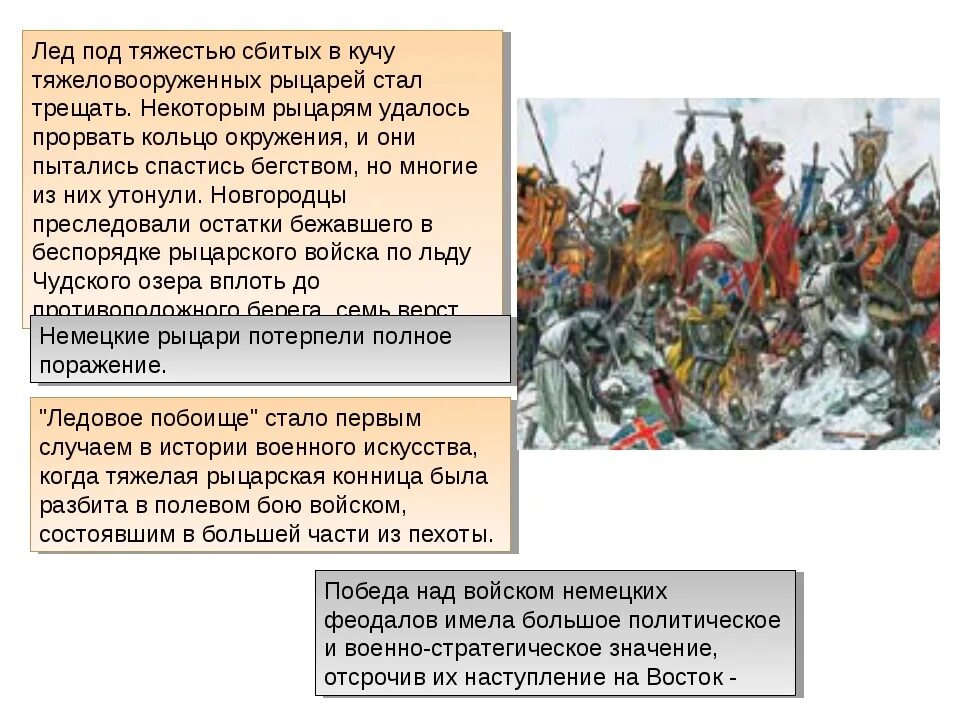 Ледовое побоище 6 класс история россии