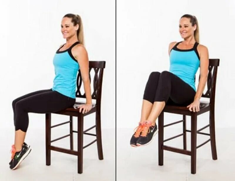 Подъем 2. Упражнения на стуле. Упражнения сидя на стуле. Упражнения со стулом для похудения. Упражнения на пресс на стуле.