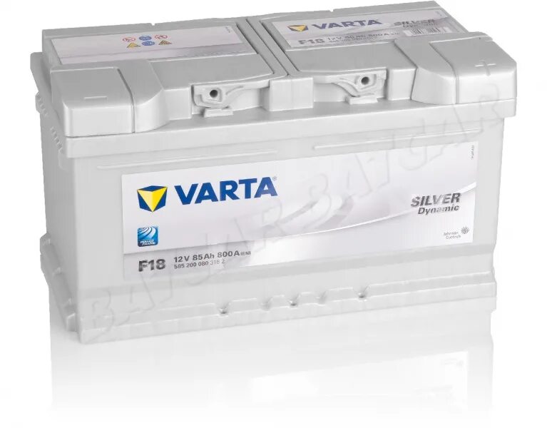 Аккумулятор автомобильный 85. Varta Silver Dynamic 75ah. Silver Dynamic 85 a/h Varta. Varta Silver f18 85r 800 а. Varta 12v.
