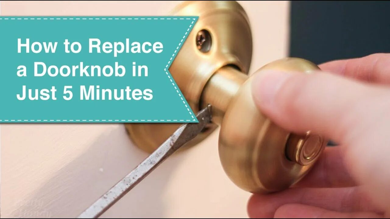 Replace door. Door knob.