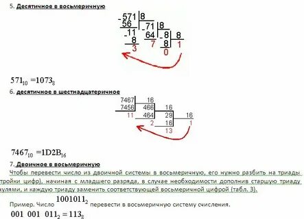 Восьмеричная система счисления конспект урока 8 класс