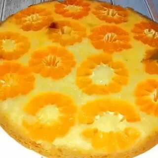 Вкусный пирог с мандаринами в духовке