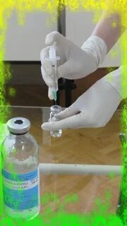 Развести антибиотик в воде