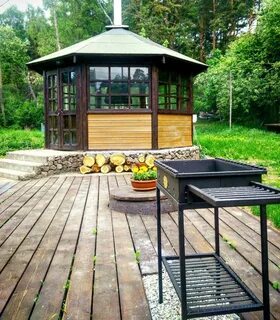 Мангальная рядом с беседкой