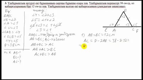 11 геометрия тжб 1 тоқсан