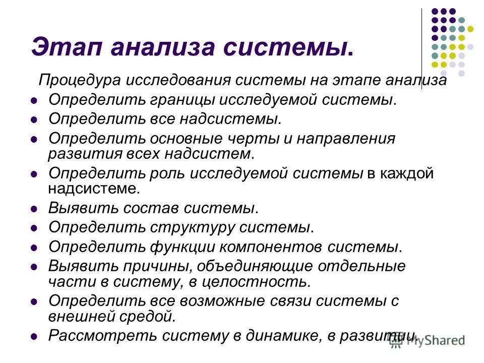 Этапы анализа продукта