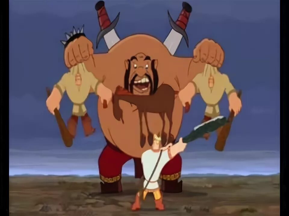три богатыря варвара. богатыри на острове.