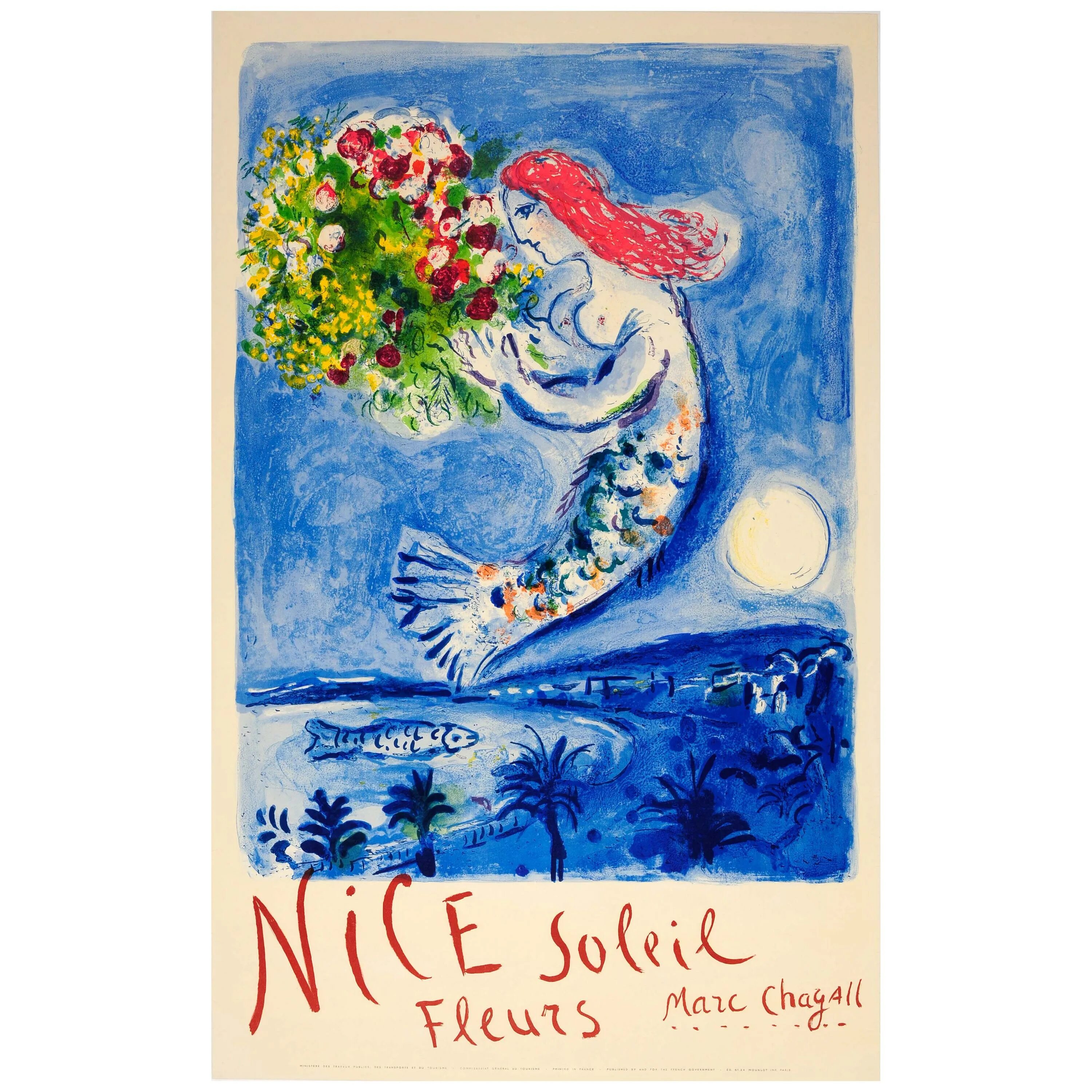 Chagall + nice. Шагал Русалка 1962 год. Шагал рыжая