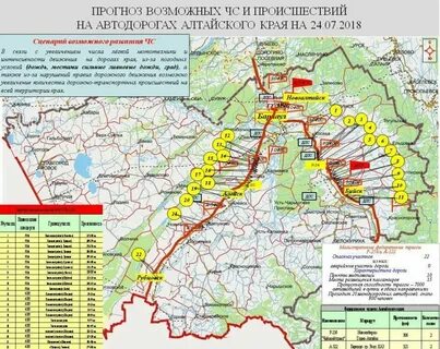 Карта алтайского края с дорогами подробная