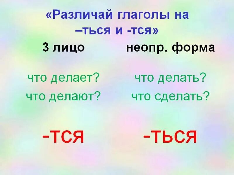 Ться пишется когда глагол отвечает на вопросы. Тся ться. Тся ться правило. Тся и ться в глаголах. Глаголы на тся.