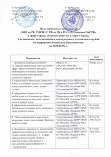 План совместных мероприятий