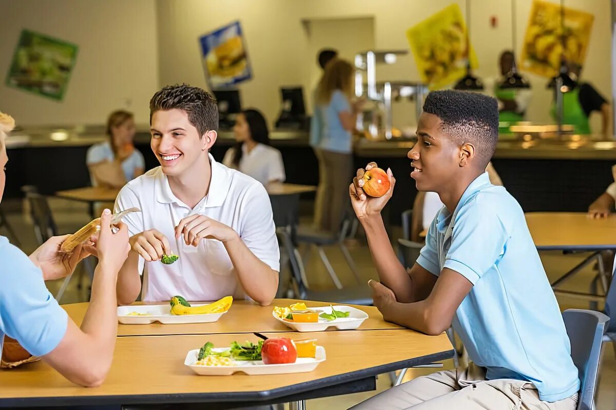 Its lunchtime at school and you re. Student lunch. student eating. high school canteen. eating in cafeteria.