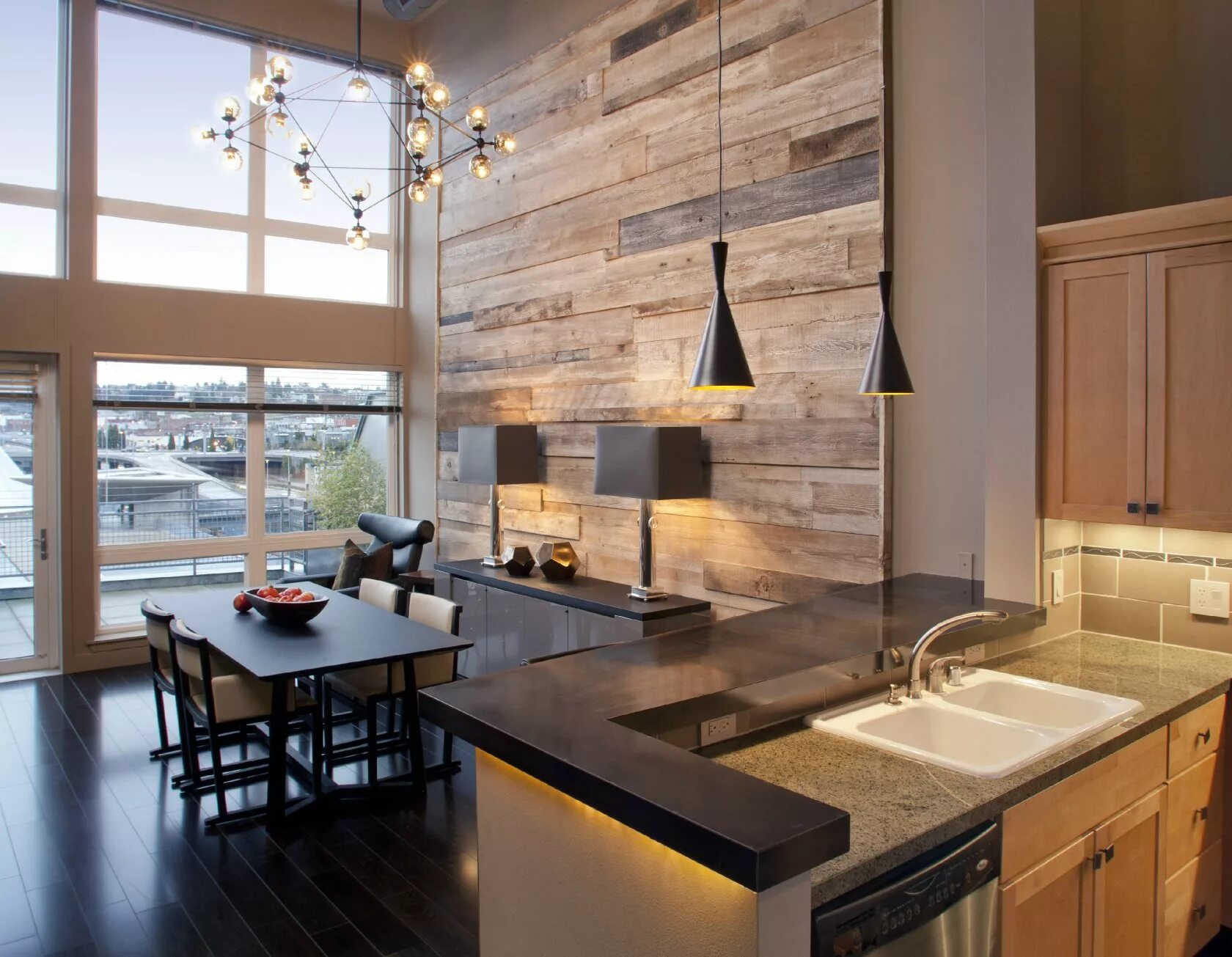 кухня шале Кухня в стиле Шале #yandeximages Small rustic kitchens, Rustic kitche