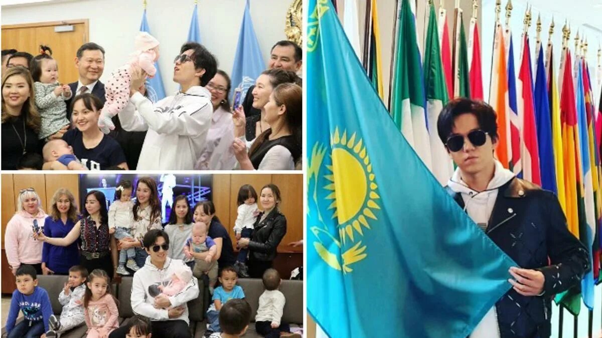 Постоянные представительства оон. ООН В Казахстане. Димаш Казахстан. Димаш с флагом Казахстана.